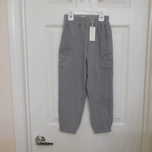 NWT Rylee + Cru Gray Cargo Jogger Pants sz 6/7 - Picture 1 of 1